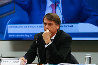 Jair Bolsonaro na reunião do Conselho de Ética da Câmara