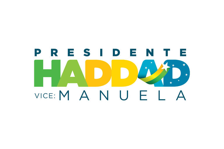 Novo material de campanha do candidato Fernando Haddad tira a cor vermelha