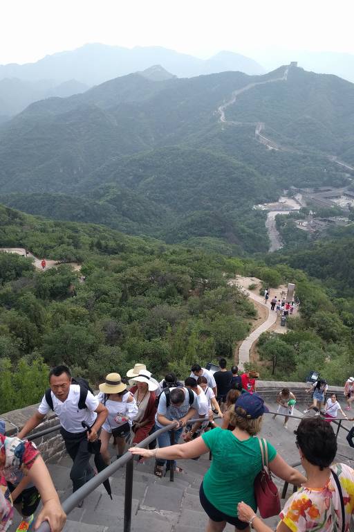 Trecho da Grande Muralha da China em Badaling, a 70 quilômetros de Pequim