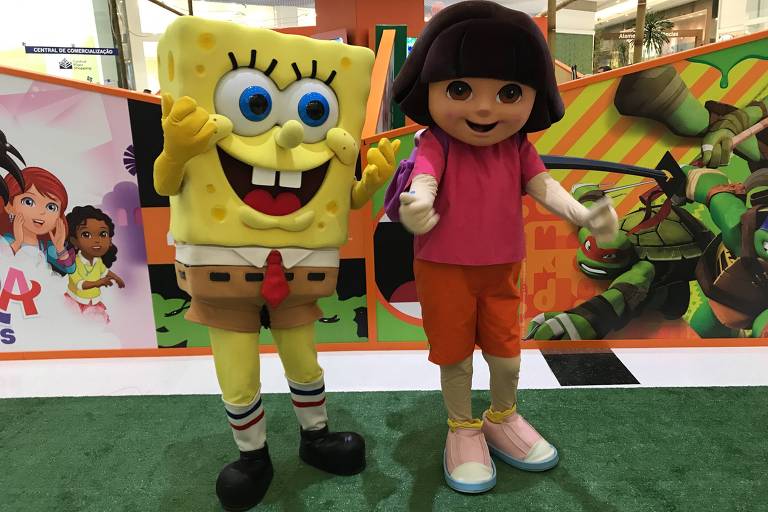 Bob Esponja e Dora Aventureira na Arena Nickelodeon