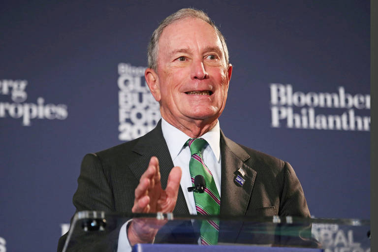 Michael Bloomberg, ex-prefeito de Nova York, em um fórum no dia 26 de setembro 