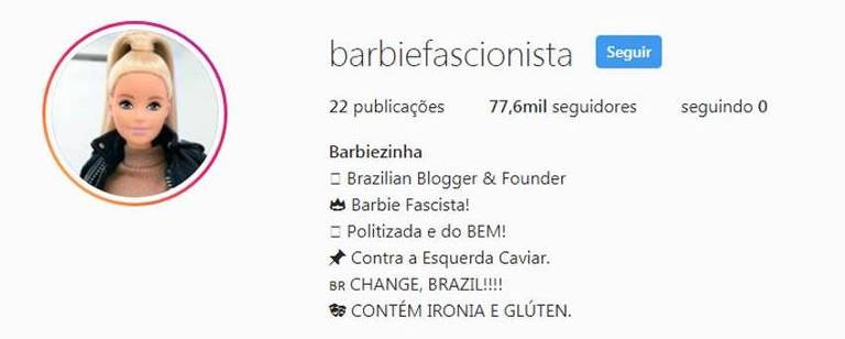 'Barbie Fascionista' ironiza blogueiras pró-Bolsonaro
