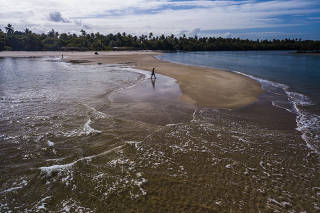 Praia Ponta dos Castelhanos, na ilha de Boipeba, no município de Cairu (BA)