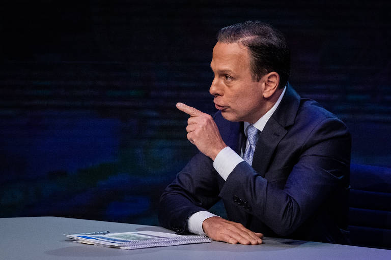 João Doria (PSDB) participa de debate dos candidatos ao Governo de São Paulo, no estúdio da Band, em São Paulo
