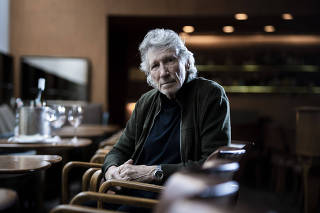 Roger Waters durante entrevista no hotel Fasano, em São Paulo