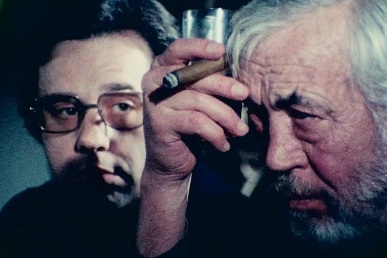 Peter Bogdanovich, John Huston em 'O Outro Lado do Vento'