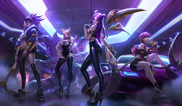 Grupo virtual de k-pop K/DA, criado pela Riot Games com personagens do jogo League of Legends