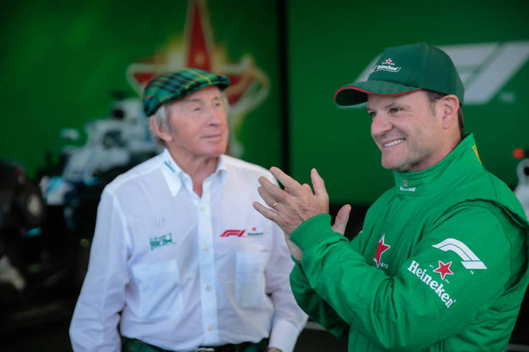 Jackie Stewart e Rubens Barrichello na Heineken F-1 Experience em Porto Alegre