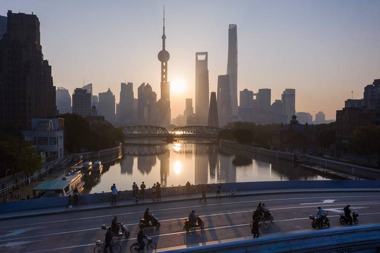 Panorama do centro de Xangai, cidade que é a capital financeira da China