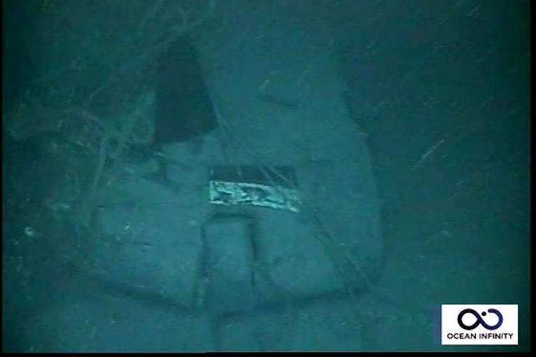 Imagem feita pela empresa Ocean Infinity mostra destroços do San Juan no fundo do mar