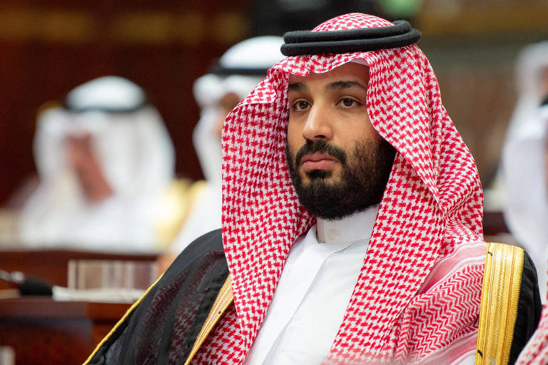 O prÃ­ncipe saudita Mohammed bin Salman em Riad
