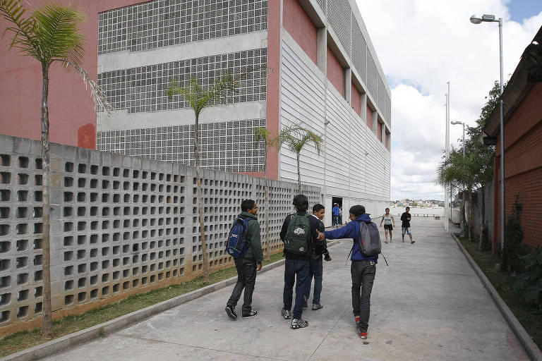 Escola Estadual Jardim Esperança, no Jardim Ângela, zona sul, onde 89% das crianças estudam em instituições públicas. O percentual é o maior da cidade