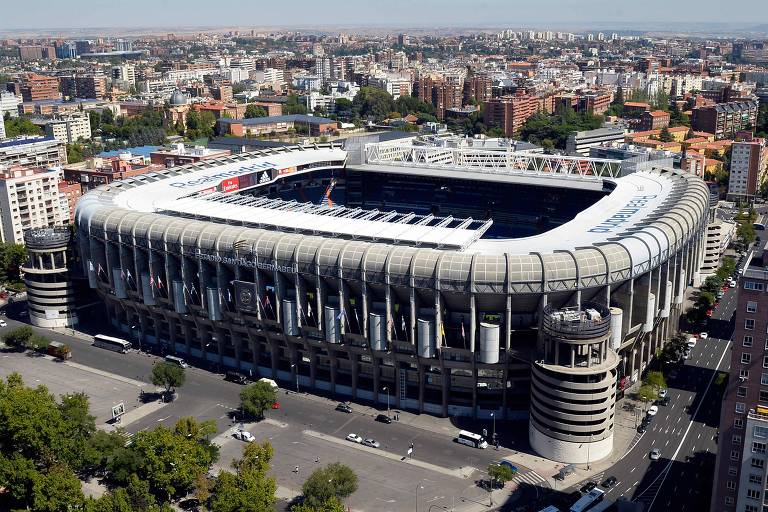 O estádio Santiago Bernabeu, em Madri
