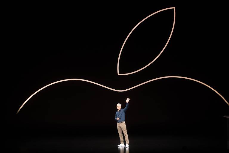 O CEO da Apple, Tim Cook, em evento no ano passado, na Califórnia