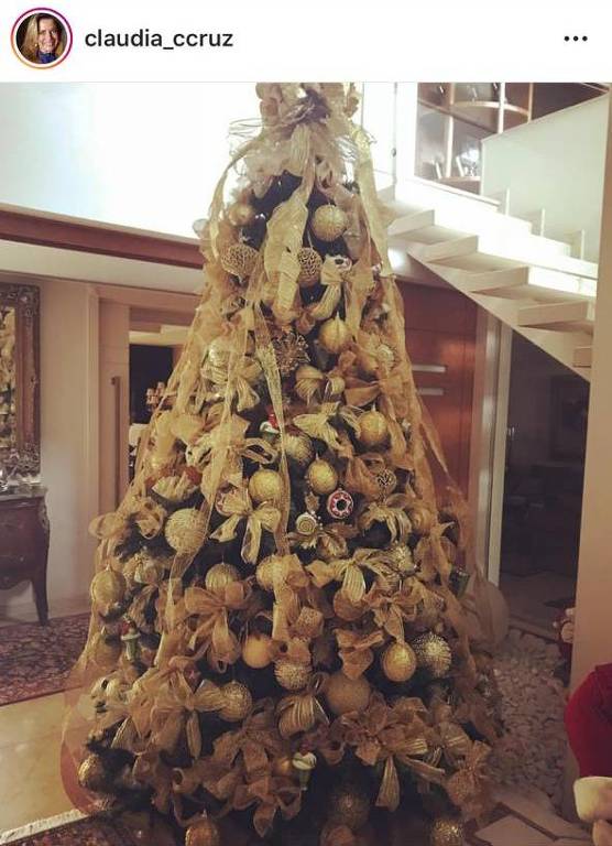 Foto de árvore de Natal de Claudia Cruz, mulher de Eduardo Cunha