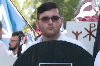 FILE PHOTO: James Alex Fields Jr. is seen participating in Unite The Right rally before his arrest in Charlottesville