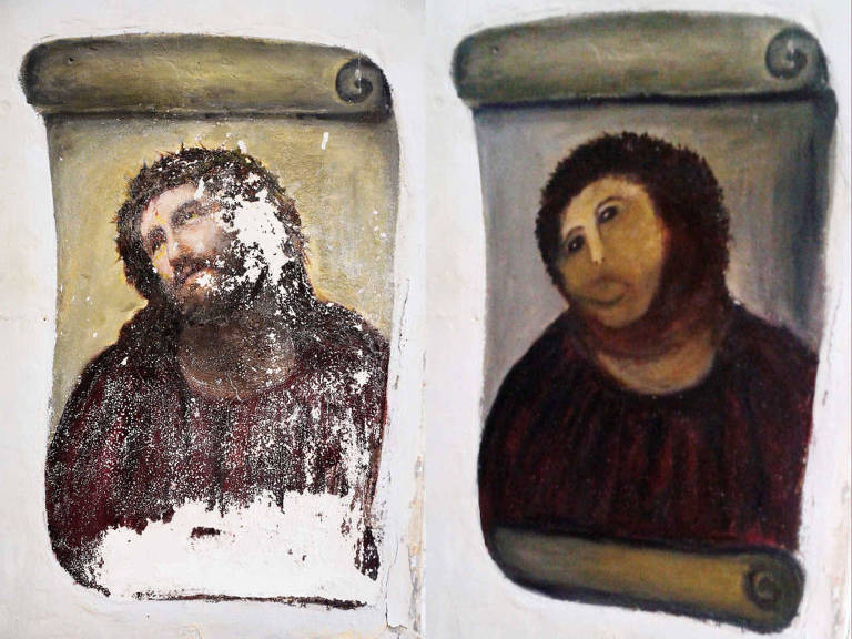 'Ecce Homo', antes e depois