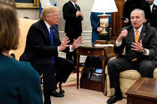 Top Democrats Schumer and Pelosi meet Trump for talks to avert shutdown