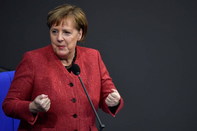 A chanceler da Alemanha, Angela Merkel, para quem Bolsonaro tornará mais difícil acordo entre UE e Mercosul