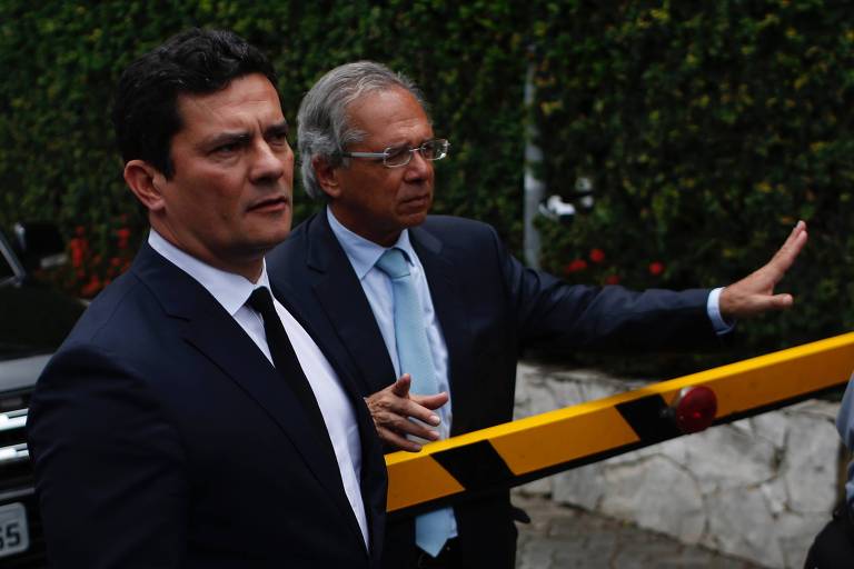 Os futuros ministros Sergio Moro e Paulo Guedes no Rio de Janeiro