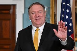 US Secretary of State Mike Pompeo meets with Omani Foreign Minister Yusuf bin Alawi bin Abdullah