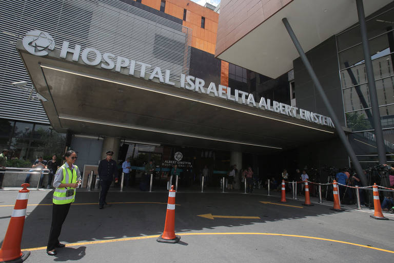 O Hospital Israelita Albert Einstein, em São Paulo, onde o presidente Jair Bolsonaro passará por cirurgia e vai ficar internado a partir deste domingo
