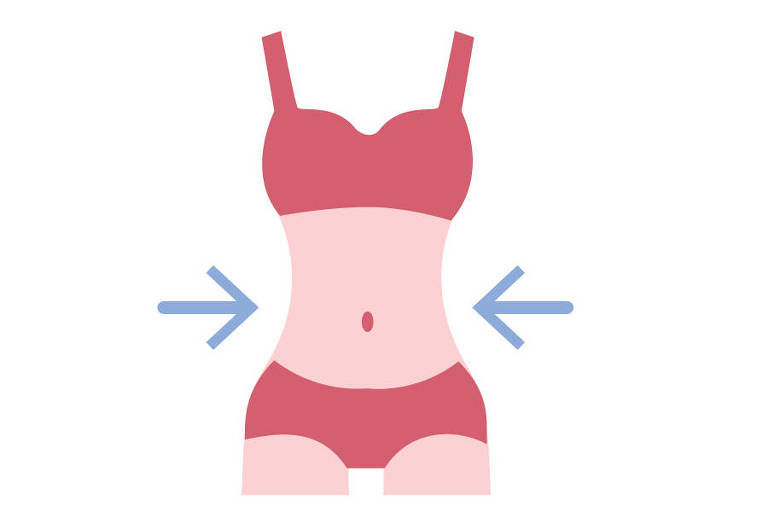 Ilustração de cintura feminina