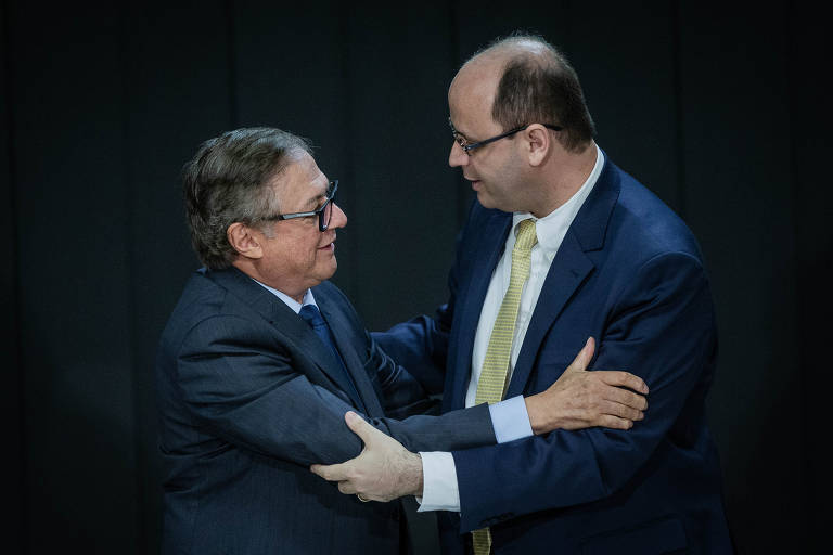 O ministro da educação Ricardo Vélez Rodriguez em cerimônia de sua posse em Brasília