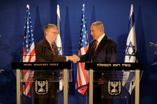U.S. National Security Adviser John Bolton meets Israeli Prime Minister Benjamin Netanyahu in Jerusalem