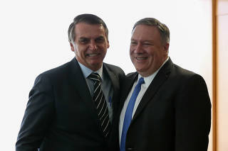 U.S. Secretary of State Pompeo attends meeting with Brazil's President Bolsonaro in Brasilia