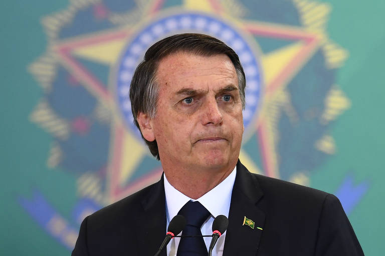 O presidente da República, Jair Bolsonaro, durante cerimônia neste mês no Palácio do Planalto, em Brasília