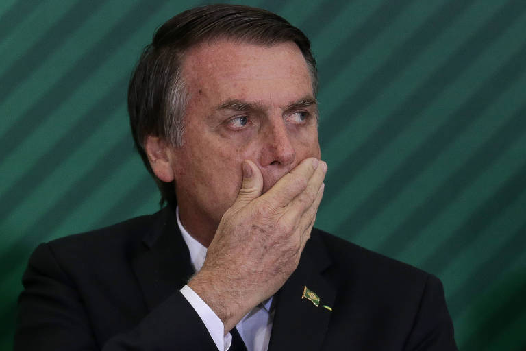 0O presidente da República, Jair Bolsonaro, durante solenidade no Palácio do Planalto, em Brasília
