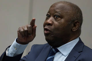 Former Ivory Coast President Laurent Gbagbo appears before the International Criminal Court in The Hague