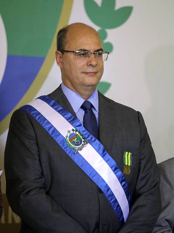 O governador do Rio de Janeiro, Wilson Witzel, no Palácio Guanabara
