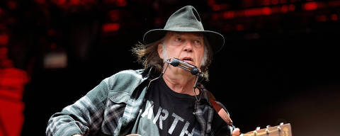 Canadian singer-songwriter Neil Young performs at the Orange Stage at the Roskilde Festival in Roskilde, Denmark, July 1, 2016. Picture taken July 1, 2016.  Scanpix Denmark/Nils Meilvang/via REUTERS  ATTENTION EDITORS - THIS IMAGE WAS PROVIDED BY A THIRD PARTY. FOR EDITORIAL USE ONLY. DENMARK OUT. NO COMMERCIAL SALES. ORG XMIT: COP008