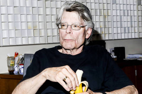 Author Stephen King in New York, July 26, 2018. The Portland Press Herald in Maine said it would bring back its local book reviews if the author and his followers brought in 100 new subscriptions. They brought in twice that. (Krista Schlueter/The New York Times) ORG XMIT: XNYT73 DIREITOS RESERVADOS. NÃO PUBLICAR SEM AUTORIZAÇÃO DO DETENTOR DOS DIREITOS AUTORAIS E DE IMAGEM