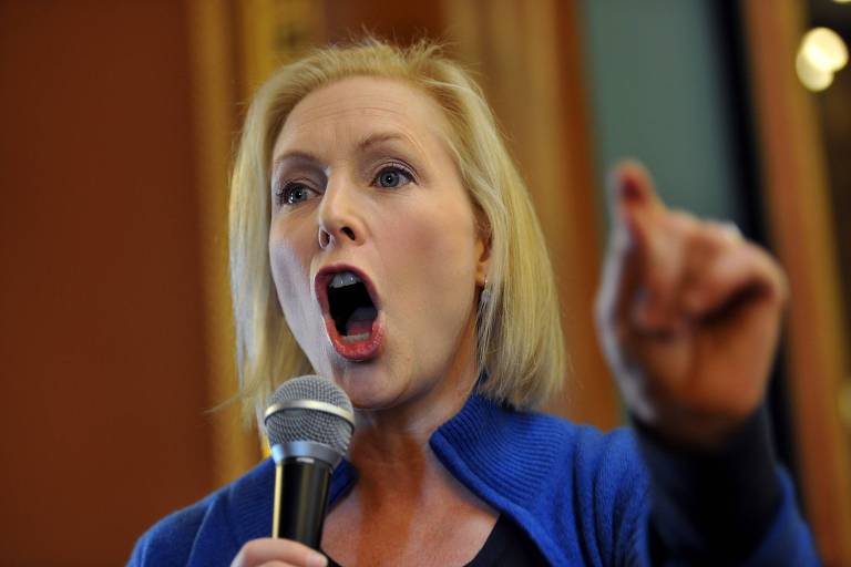 A senadora Kirsten Gillibrand, 52, democrata de Nova York, ficou com o assento de Hillary Clinton no Senado quando a ex-primeira dama se tornou secretária de Estado do presidente Barack Obama