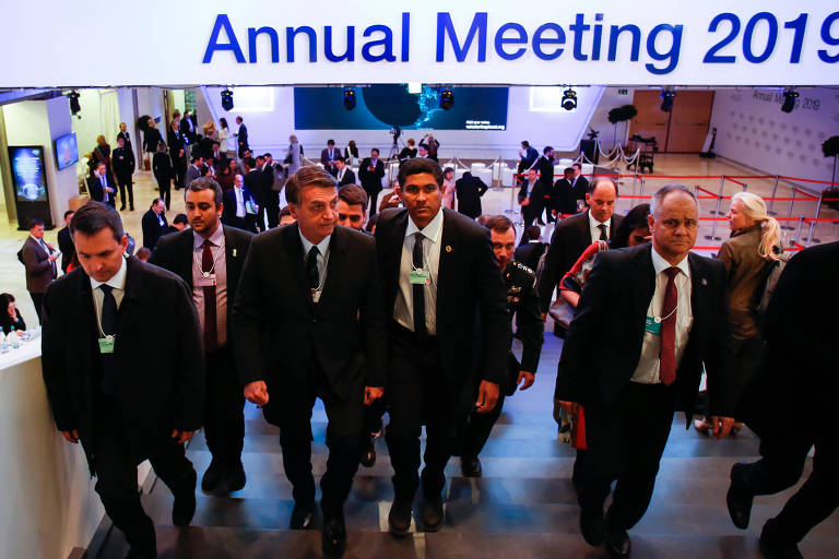 (Davos - Suíça, 23/01/2019) Presidente da República, Jair Bolsonaro, durante reunião Bilateral como o Presidente da Suíça, Ueli Maurer. Foto: Alan Santos/PR