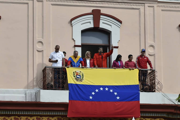 Nicolás Maduro no palácio de Miraflores 