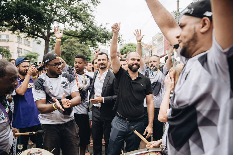 Prefeito de São Paulo Bruno Covas na festa do bolo do Bixiga, nas comemorações do aniversário da cidade