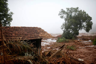 Destroyed house is seen after a tailings dam owned by Brazilian miner Vale SA burst, in Brumadinho