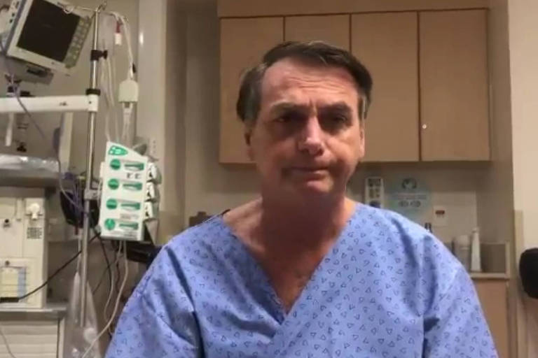 Internado para cirurgia, presidente Jair Bolsonaro grava vídeo no hospital antes do procedimento e agradece orações
