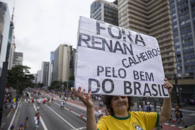 Protesto contra Renan Calheiros em São Paulo