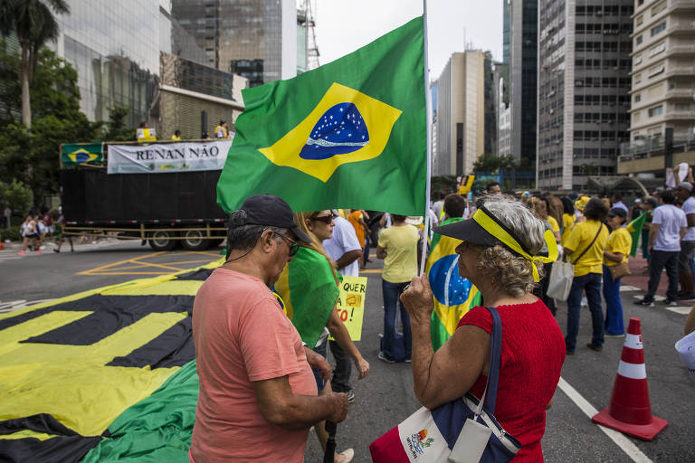 Vem Pra Rua e outras entidades fazem protesto no domingo (20), na avenida Paulista, contra a candidatura de Renan Calheiros à Presidência do Senado