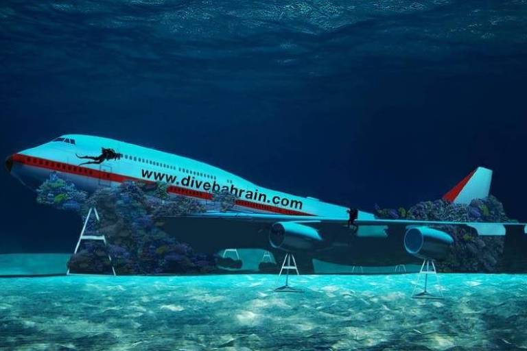 Bahrein terá parque temático debaixo d'água com avião submerso