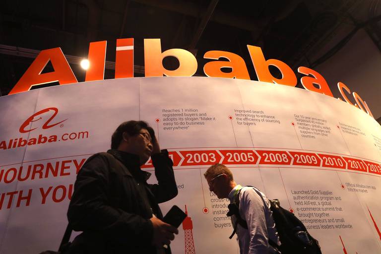 Logo do Alibaba; empresa é a segunda mais valiosa da Ásia, atrás da Tencent