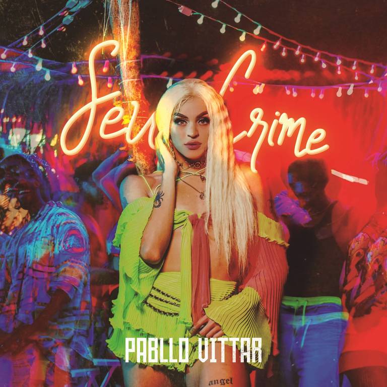 Pabllo Vittar na capa do single "Seu crime"