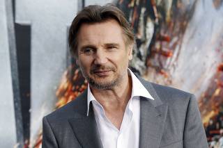 Cast member Liam Neeson poses at the American premiere of the Universal Pictures film 