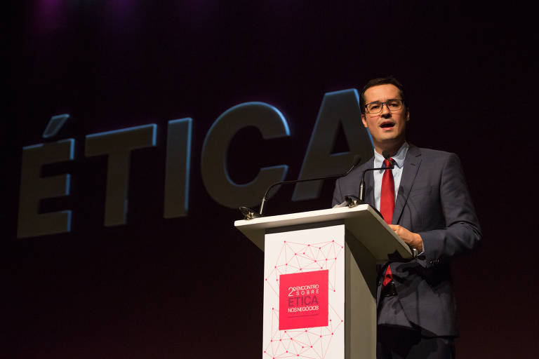 O procurador da Lava Jato Deltan Dallagnol durante palestra no 2º Encontro sobre Ética nos Negócios, na terça-feira (27), em São Paulo