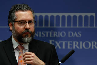 O ministro da Relações Exteriores, Ernesto Araújo